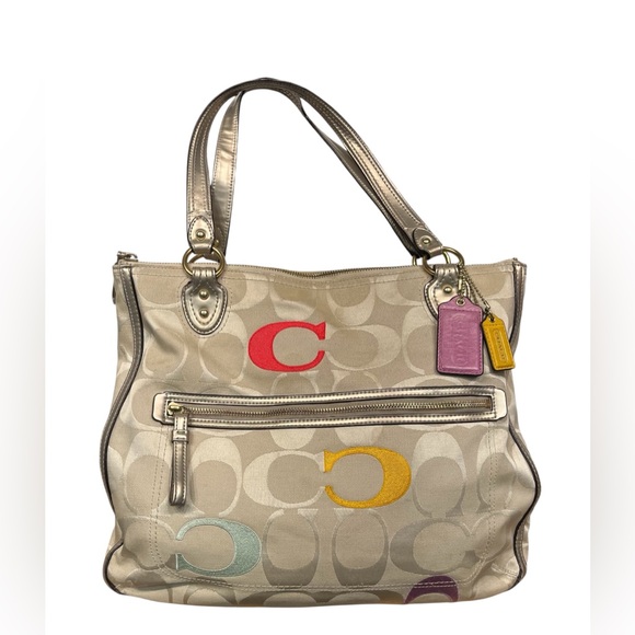 Coach Handbags - Coach Poppy “Pop-C” Graffiti Glam tote